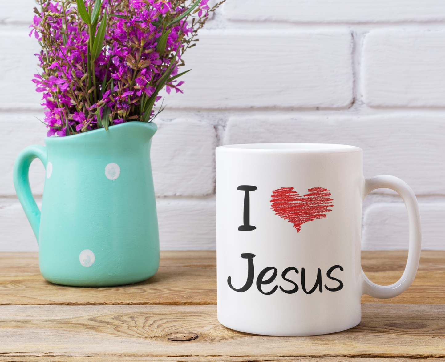 Jesus Mug Gift - I Love Heart Jesus - Nice Fun Cute Novelty Religious Fan Cup Present