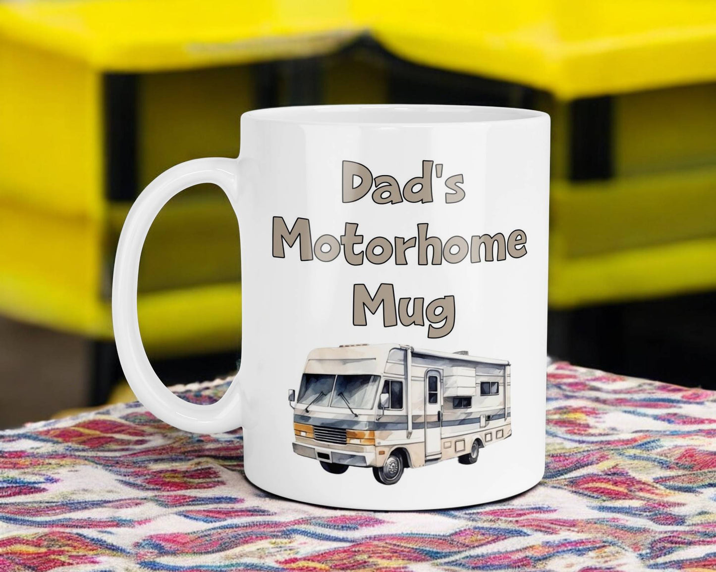 Dad Mug Gift - Dad's Motorhome Mug - Nice Novelty Funny Father Daddy Holiday Travel Vacation Cup