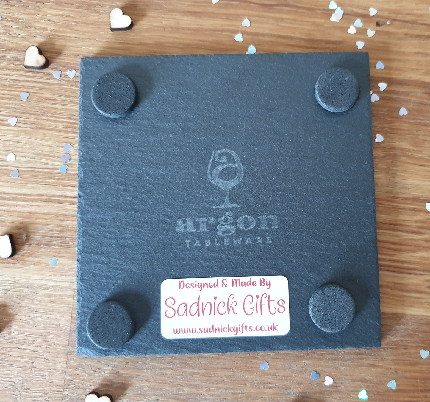 Grandad Rum Coaster - Grandad's Rum Goes Here – Nice Novelty Cute Engraved Slate Mug Cup Coaster Present