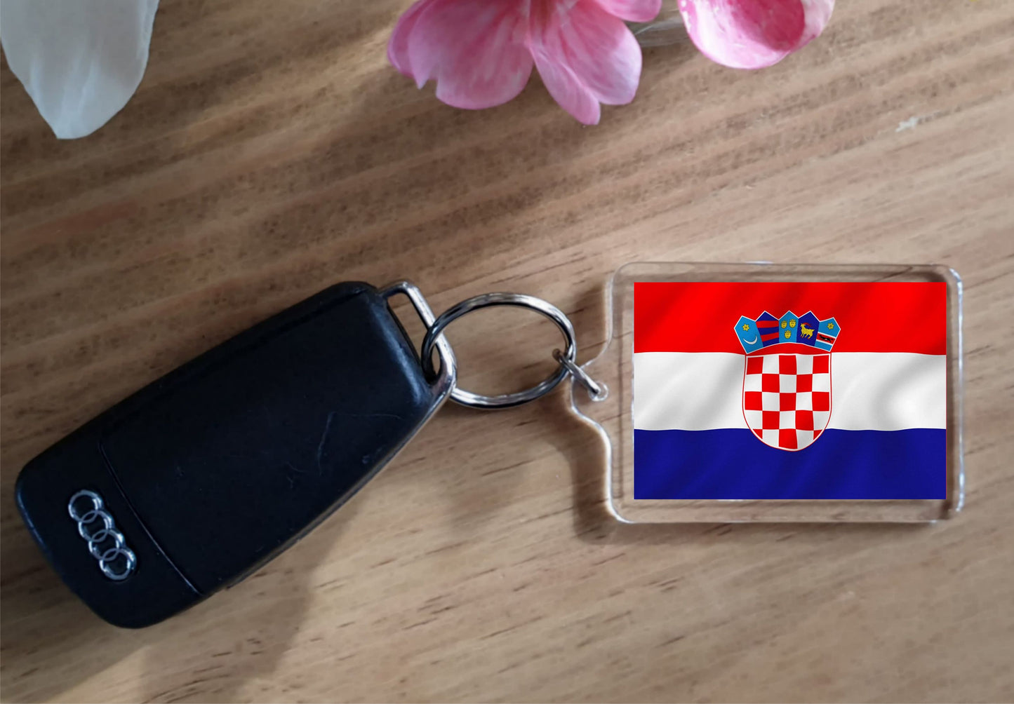Croatia Flag Keyring Gift - Cute Croatian Novelty Key Fob - Birthday Present