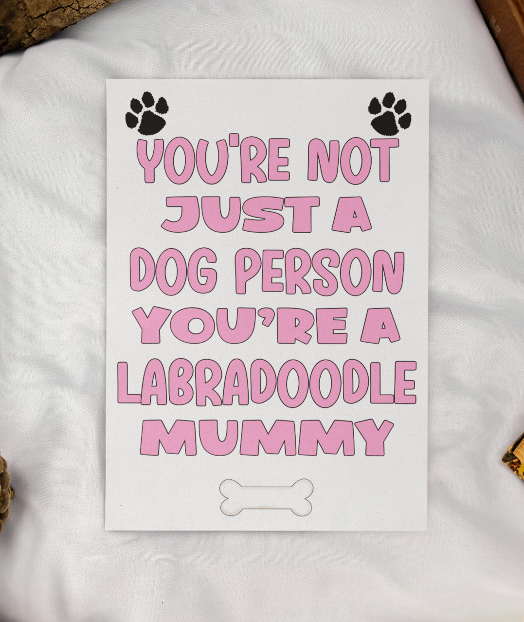 Labradoodle Mummy Birthday Card - You're Not Just A Dog Person - Nice Cute Fun Dog Owner Novelty Mother's Day Greeting Card