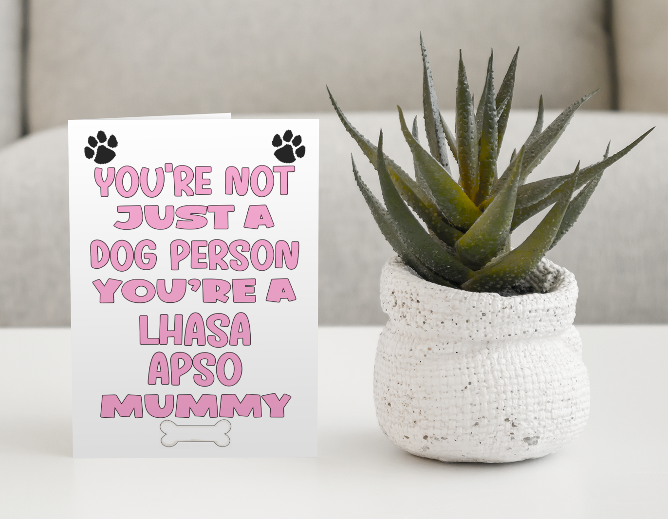 Lhasa Apso Mummy Birthday Card - You're Not Just A Dog Person - Nice Cute Fun Dog Owner Novelty Mother's Day Greeting Card