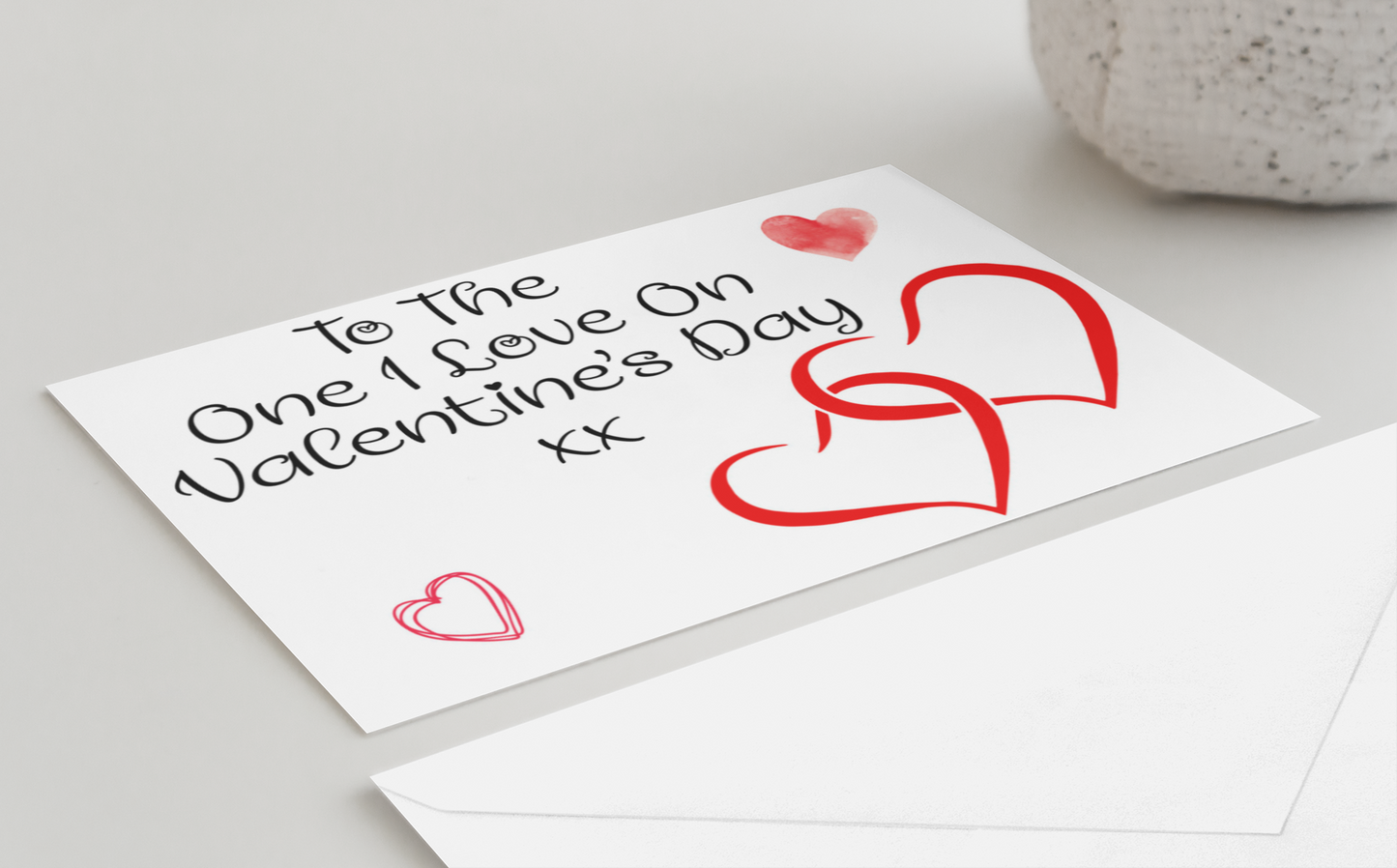 Valentine's Day Card - To The One I Love On Valentine's Day - Nice Fun Cute Lovers Love Heart Novelty Greeting Card