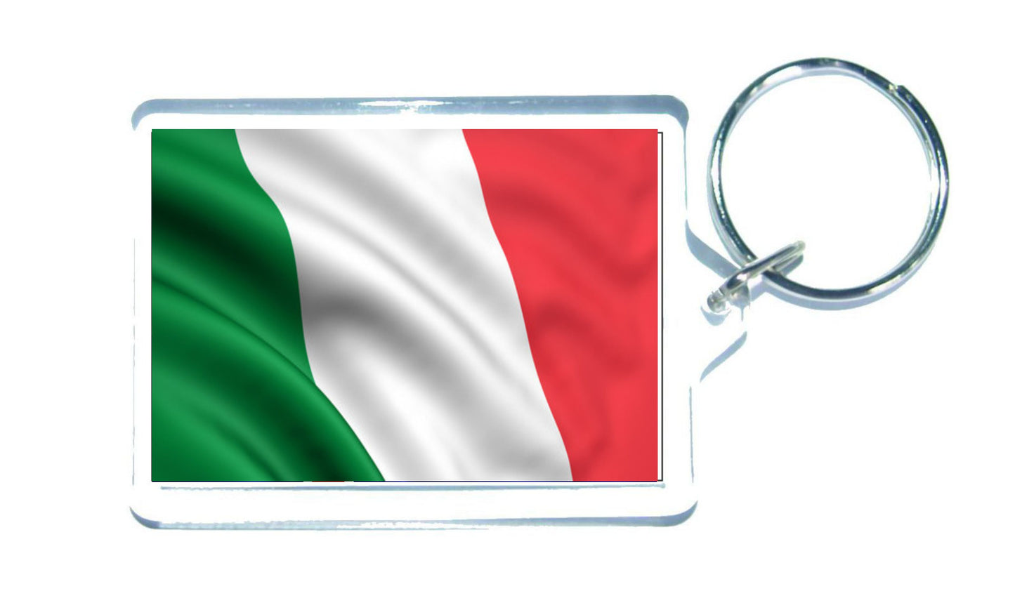 Italy Flag Keyring Gift - Cute Italian Novelty Key Fob - Birthday Present