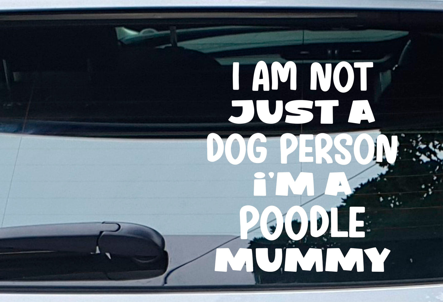 Poodle Car Sticker I'm Not Just A Dog Person I'm A Mummy Nice Fun Cute Novelty Window Bumper Boot Door Decal