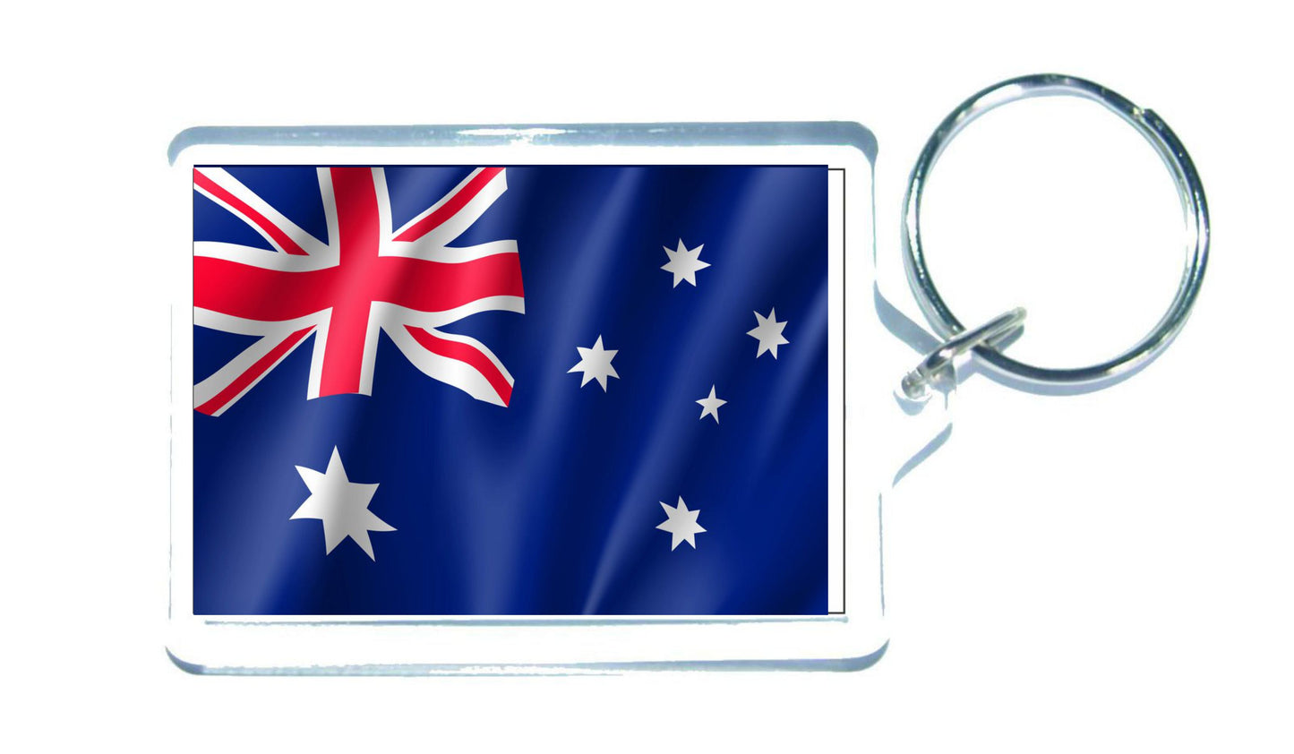 Australia Flag Keyring Gift - Cute Aussie Novelty Key Fob - Birthday Present