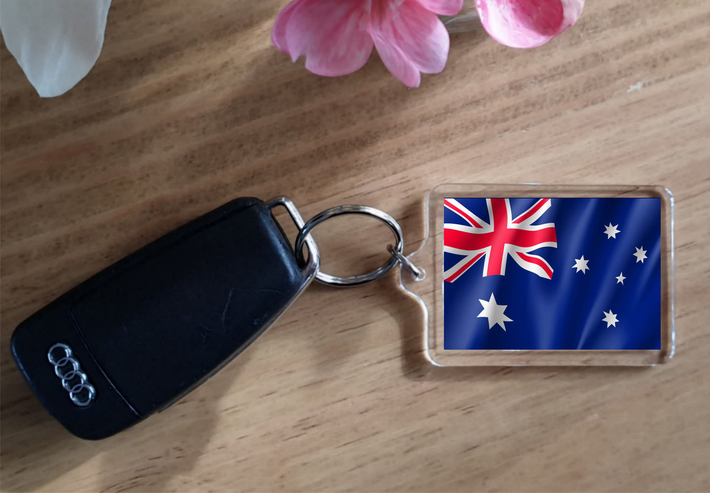 Australia Flag Keyring Gift - Cute Aussie Novelty Key Fob - Birthday Present