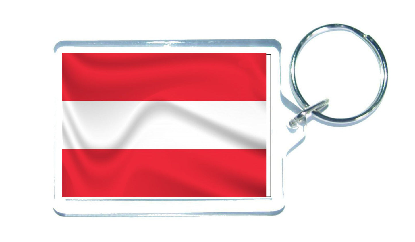 Austria Flag Keyring Gift - Cute Austrian Novelty Key Fob - Birthday Present