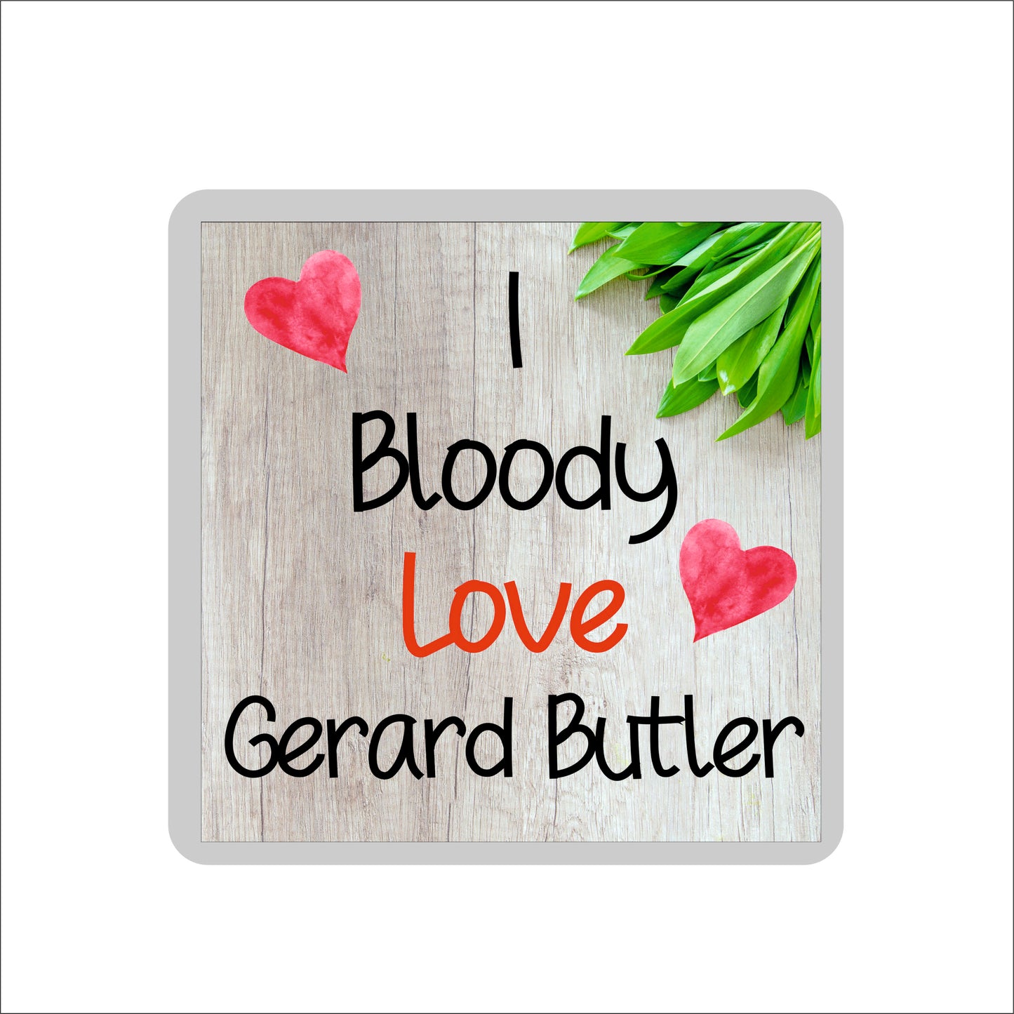 Gerard Butler Coaster - I Bloody Love Gerard Butler - Cute Fun Novelty Birthday Gift
