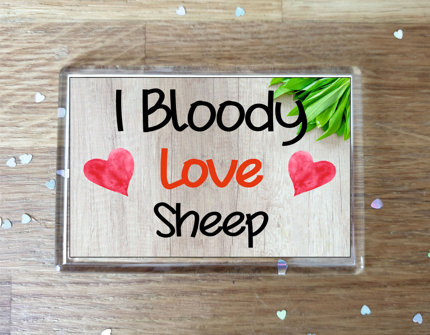 Sheep Fridge Magnet Gift - I Bloody Love Sheep - Fun Cute Pet Lover Xmas Birthday Present