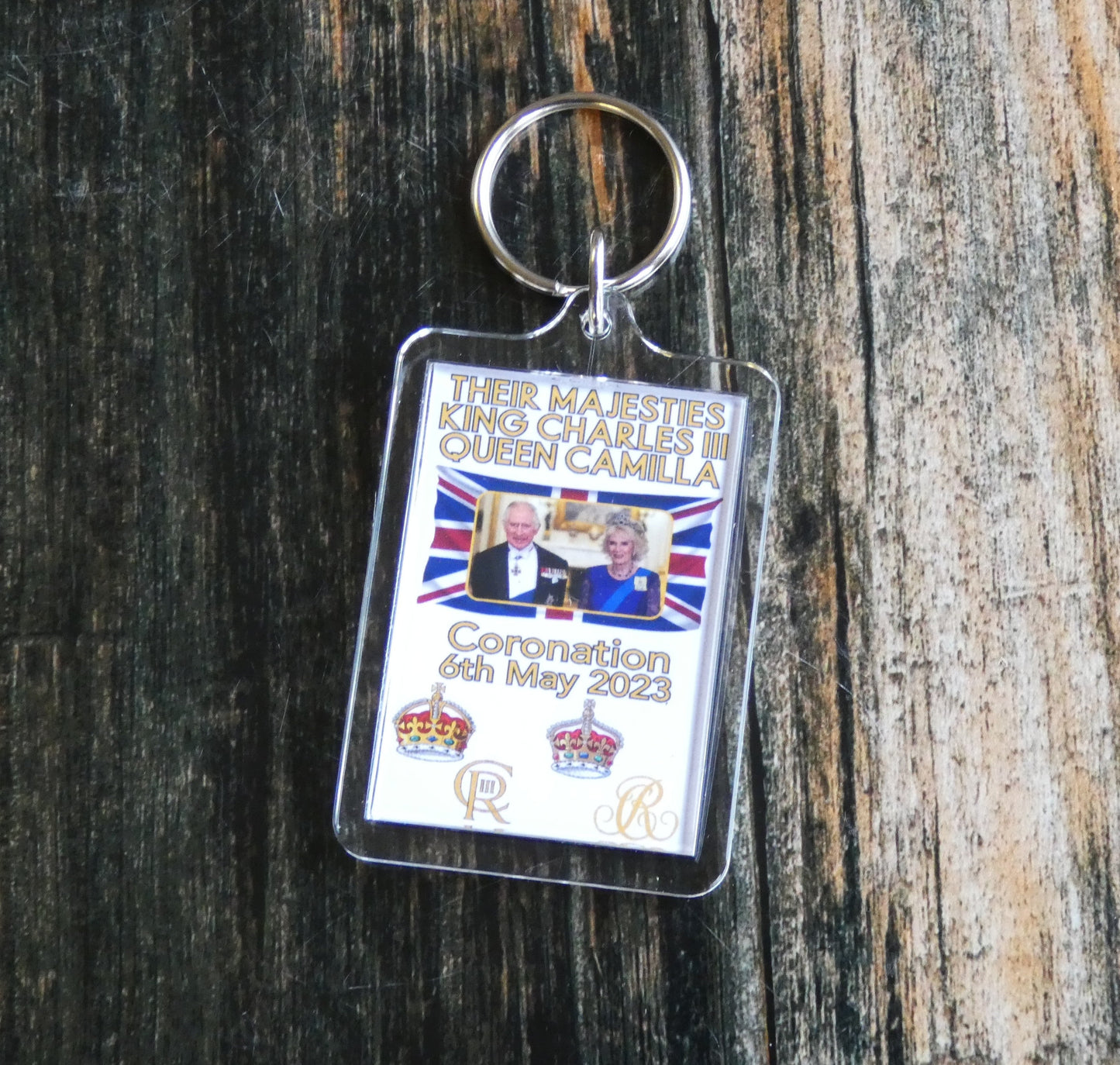 King Charles Queen Camilla Keyring Gift x80
