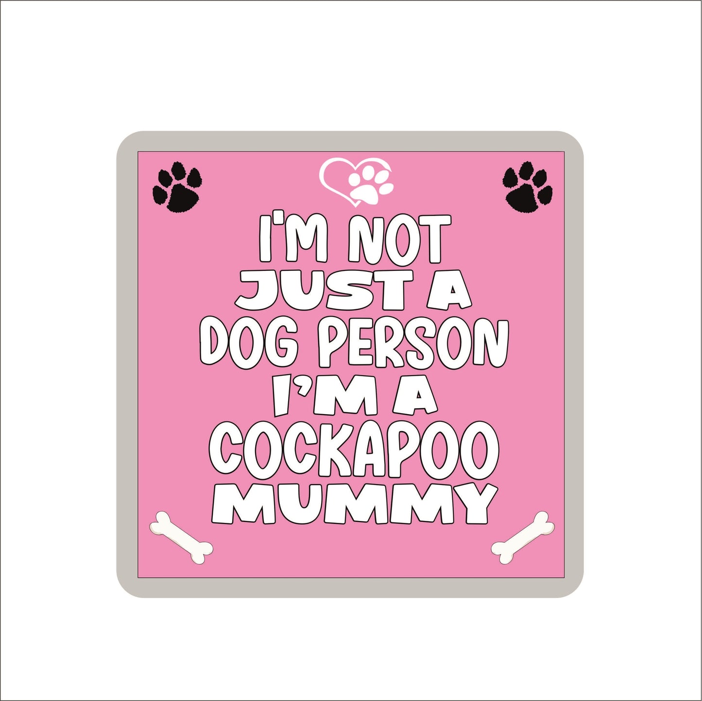 Cockapoo Coaster Gift - I'm Not Just A Dog Person I'm A Cockapoo Mummy - Novelty Cute Pet Owner Mug Cup Coaster Present