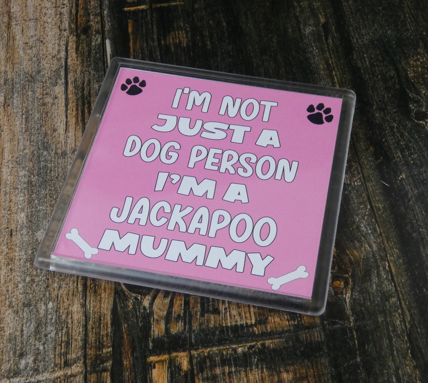 Jackapoo Coaster Gift - I'm Not Just A Dog Person I'm A * Mummy - Novelty Cute Pet Owner Mug Cup Coaster Present