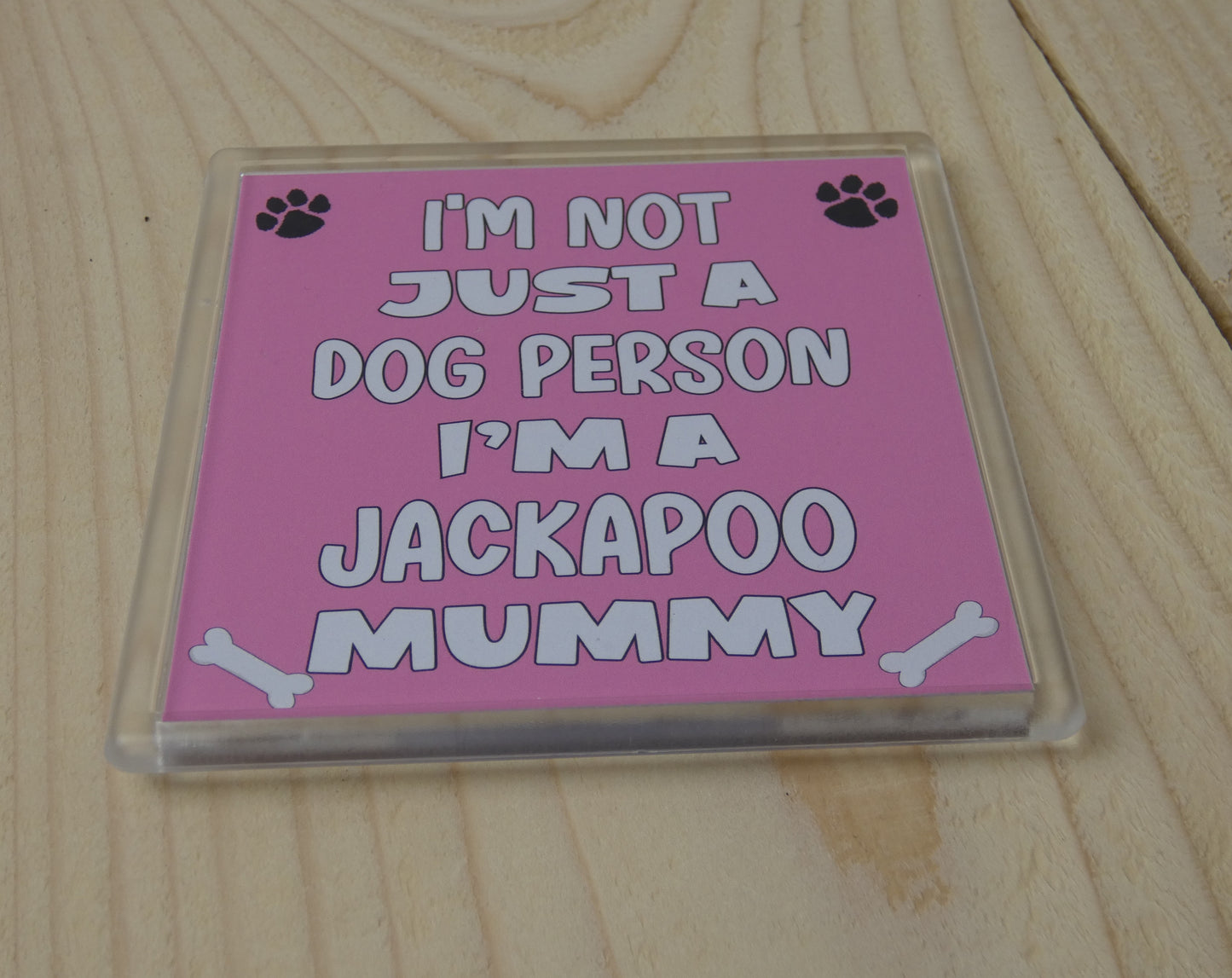 Jackapoo Coaster Gift - I'm Not Just A Dog Person I'm A * Mummy - Novelty Cute Pet Owner Mug Cup Coaster Present