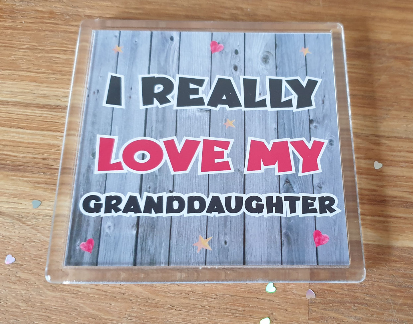 Granddaughter Coaster Gift - I Really Love My Granddaughter - Novelty Cute Fun Present