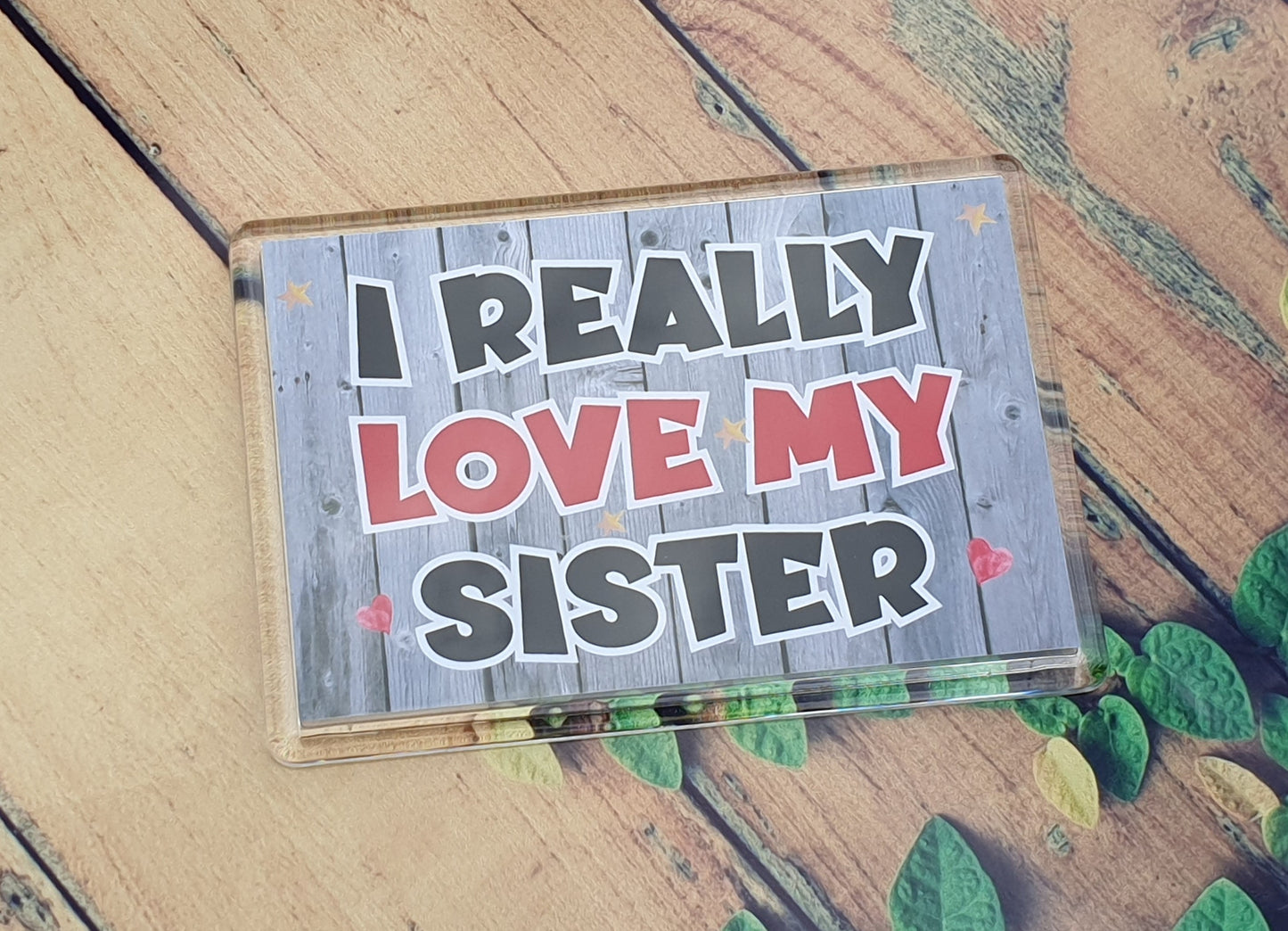 Sister Fridge Magnet Gift - I Really Love My Sister - Fun Loving Novelty Cute Present