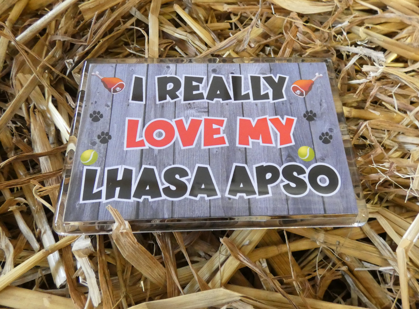 Lhasa Apso Fridge Magnet Gift - I Really Love My - Cute Novelty Fun Dog Owner Present