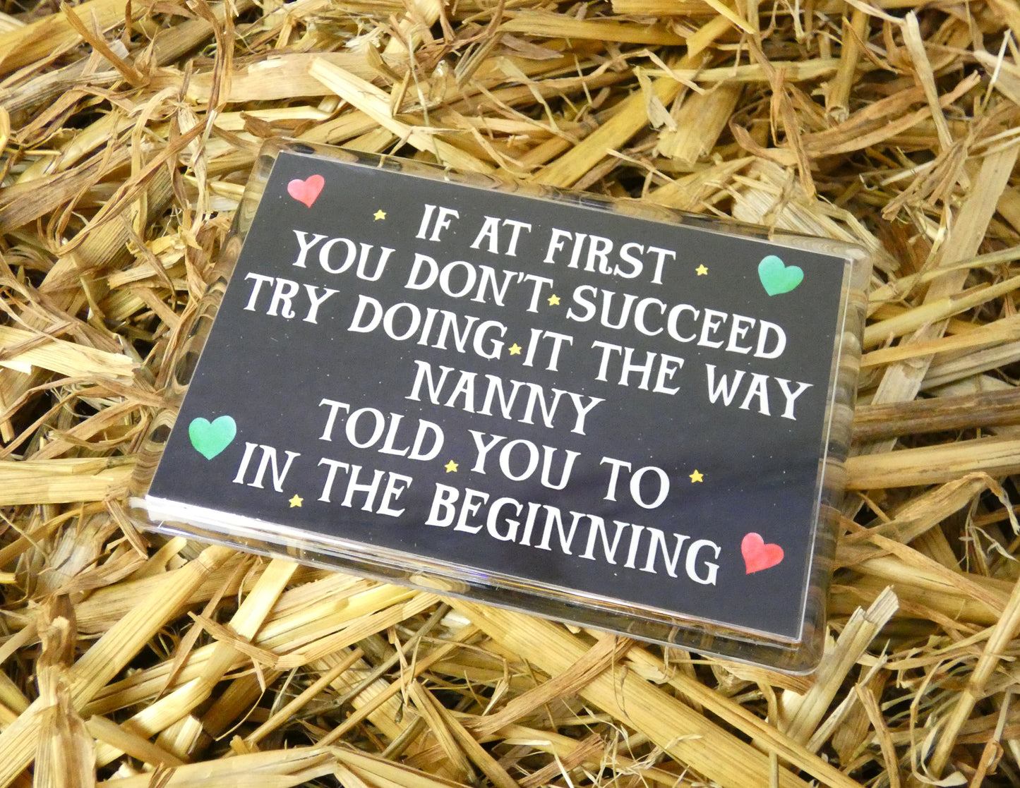 Nanny Gift Fridge Magnet - If At First You Don't Succeed - Nice Cute Novelty Love Fun Birthday Christmas Present