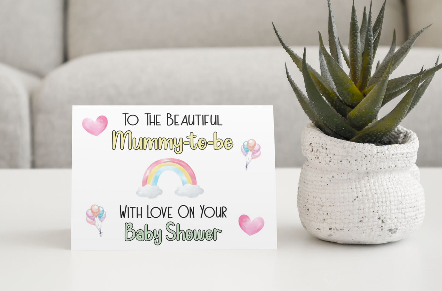 Baby Shower Card - To The Beautiful Mummy To Be - Nice Cute Novelty Greeting Card