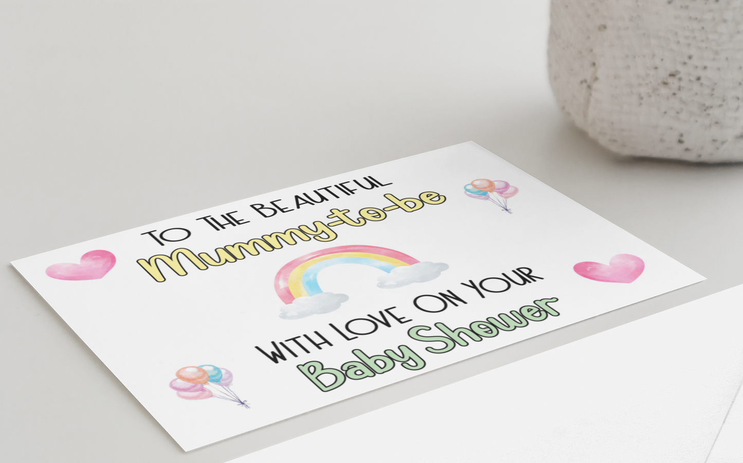 Baby Shower Card - To The Beautiful Mummy To Be - Nice Cute Novelty Greeting Card