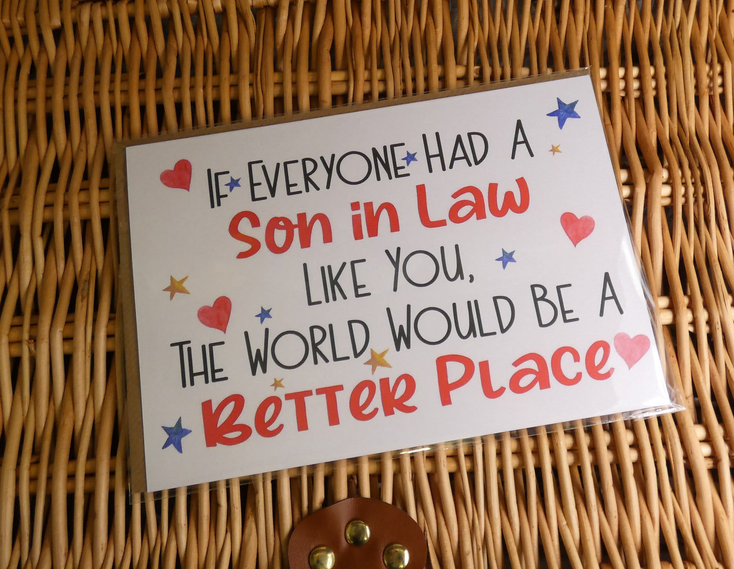 Son In Law Birthday Card - If Everyone Had A Son In Law Like You World Better Place - Nice Cute Novelty Greetings Card