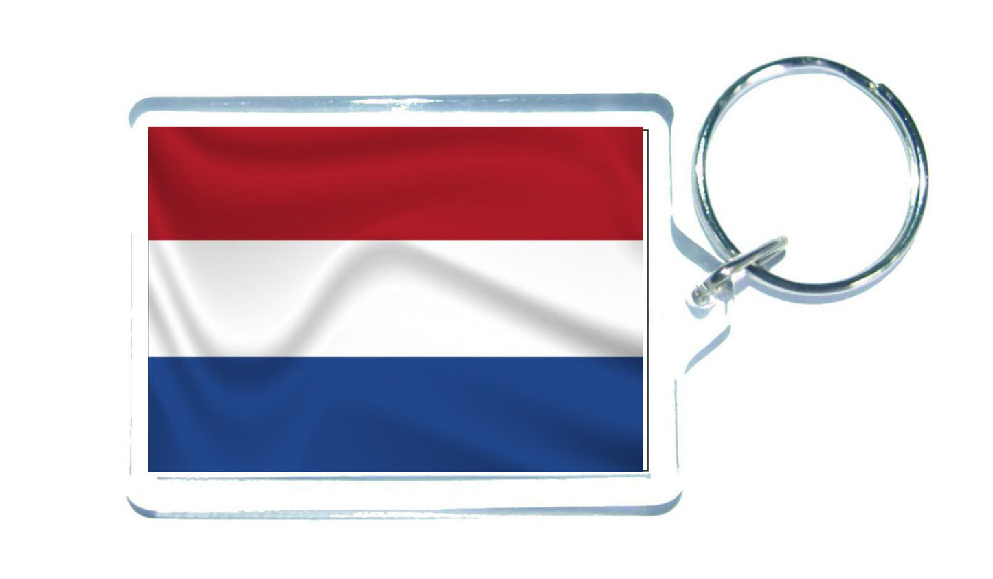 Holland Flag Keyring Gift - Cute Netherlands Novelty Key Fob - Birthday Present