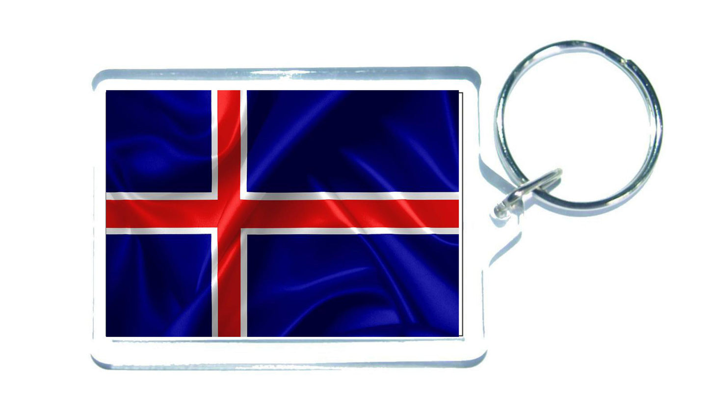 Iceland Flag Keyring Gift - Cute Icelandic Novelty Key Fob - Birthday Present