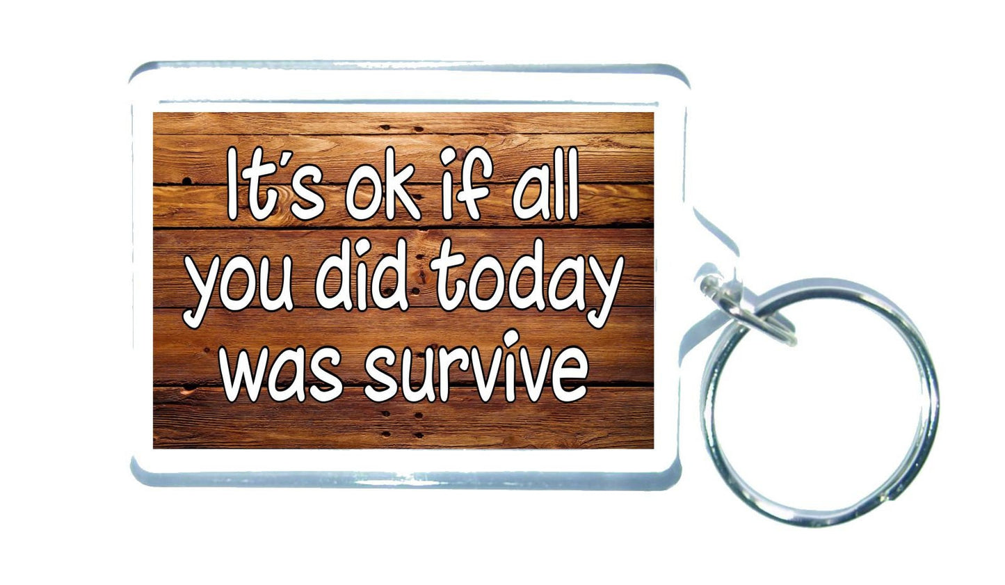Positive Thoughts Keyring - Positive Outlook Quotes - Motivational Quotes, Affirmations, Positive Thinking - Novelty Key Ring