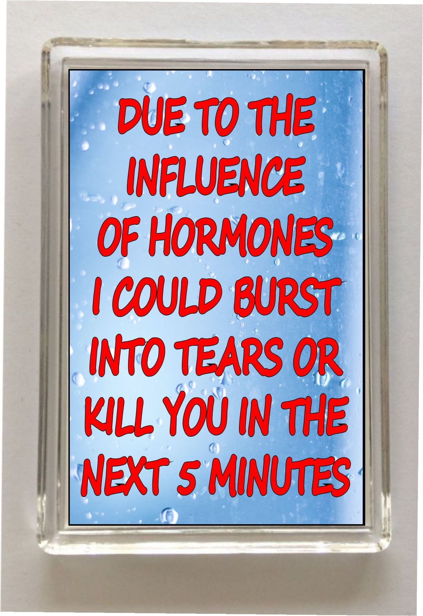 Funny Menopause Fridge Magnet - Burst Into Tears or Kill - Novelty Joke Quote Amusing Present