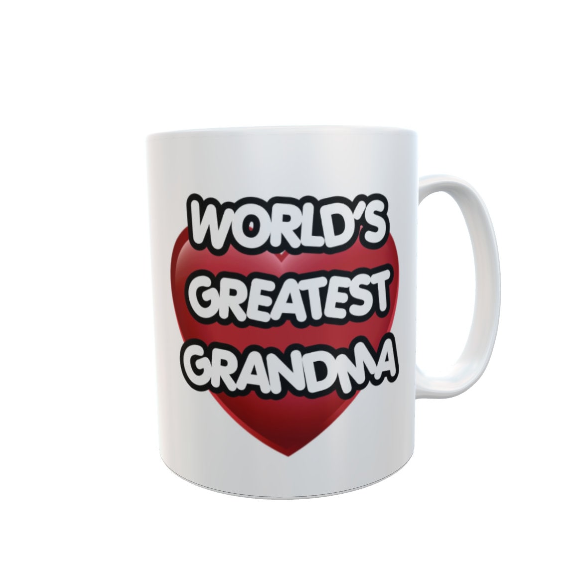 Grandma Mug Gift - World's Greatest Grandma - Novelty Cute Tea Coffee Ceramic 10oz Cup for Women