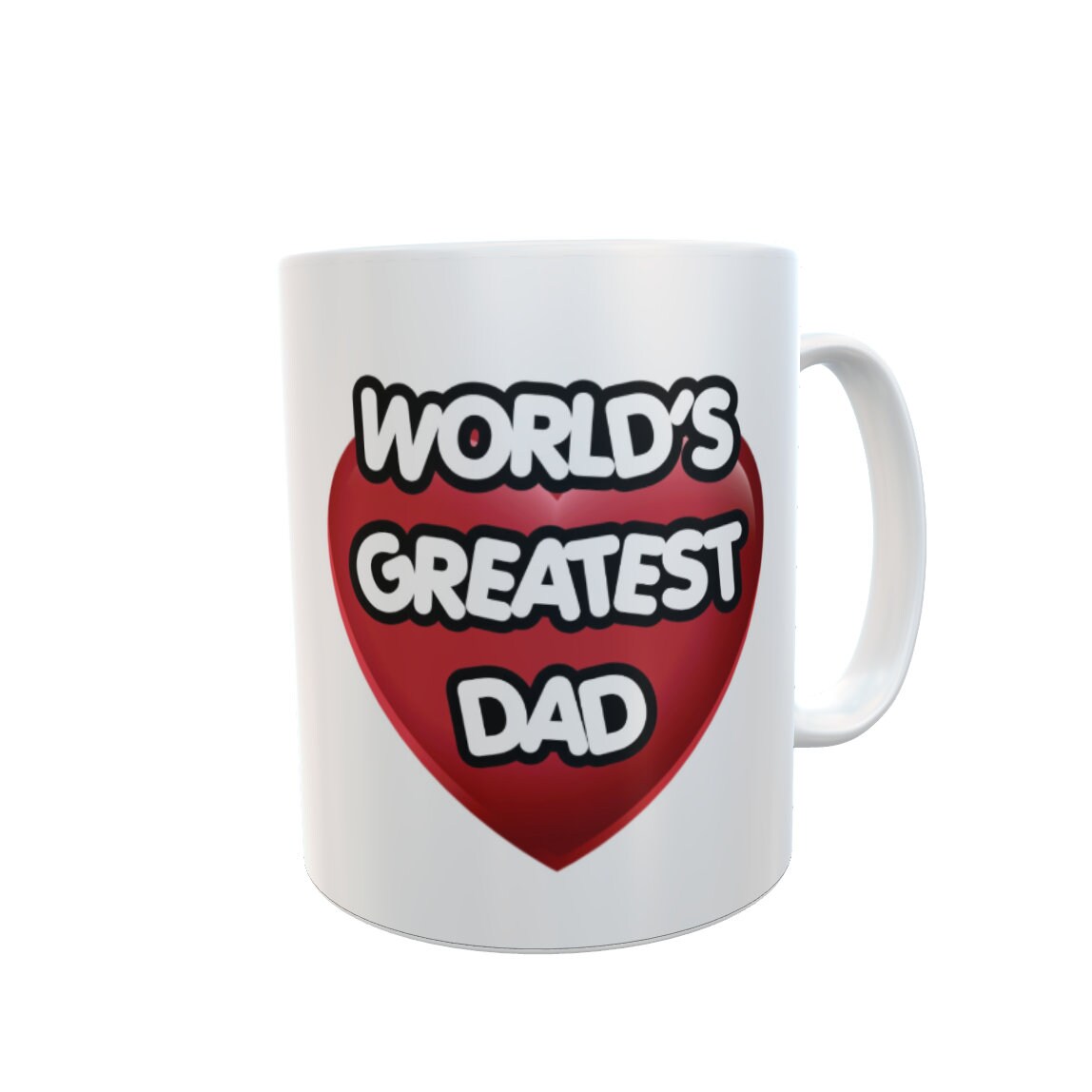 Dad Mug Gift - World's Greatest Dad - Nice Novelty Cute Ceramic Cup Present