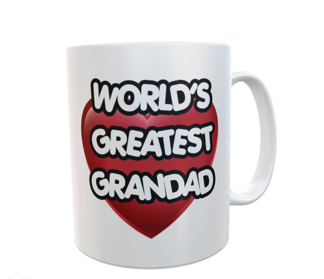 Grandad Mug Gift - World's Greatest Grandad - Nice Novelty Cute Tea Coffee Ceramic Cup for Men