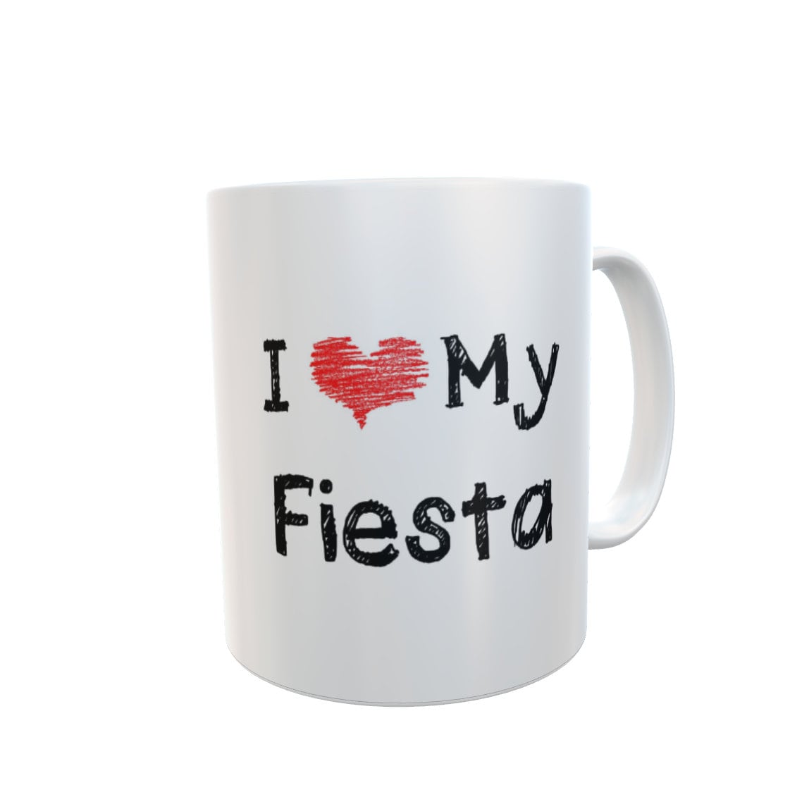 Fiesta Mug Gift – I Love Heart My Fiesta - Nice Novelty Cute Car Owner Fan Driver Cup Present