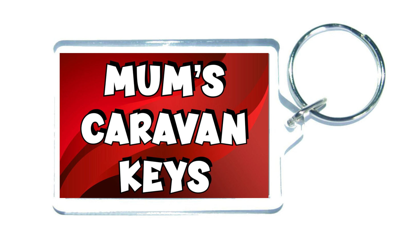 Mum Keyring Gift - Mum's Caravan Keys - Cute Fun Birthday Novelty Present