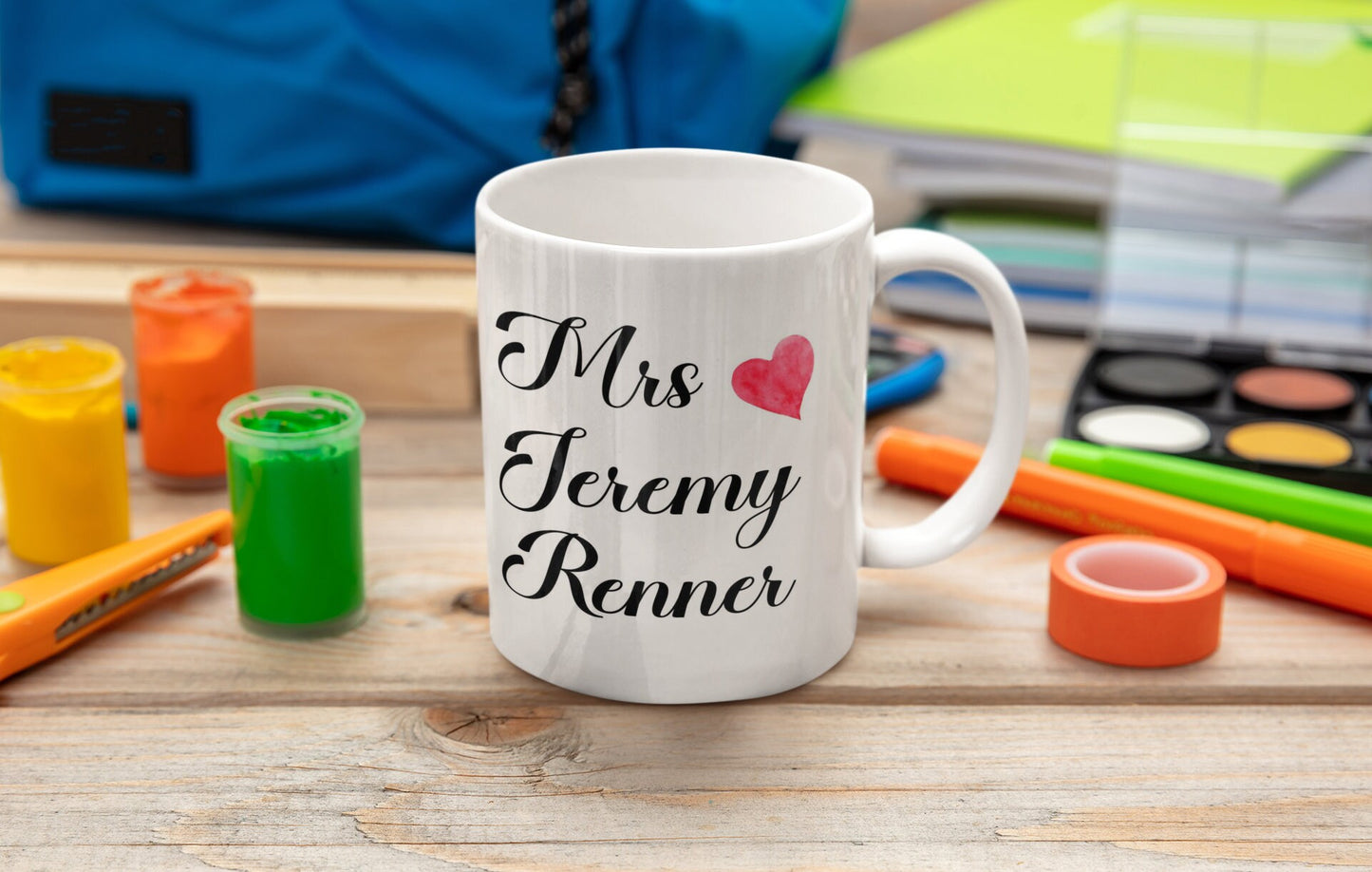 Mrs Jeremy Renner Mug Gift Nice Cute Funny Novelty Marvel Hawkeye Movie Fan Cup Present
