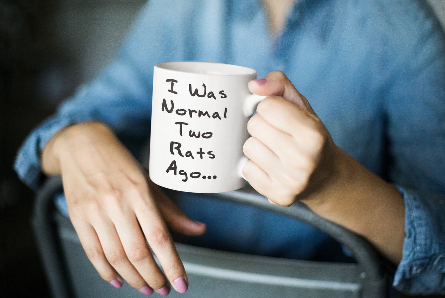 Rat Mug - I Was Normal Two Ago - Nice Cute Novelty Funny Pet Owner Present