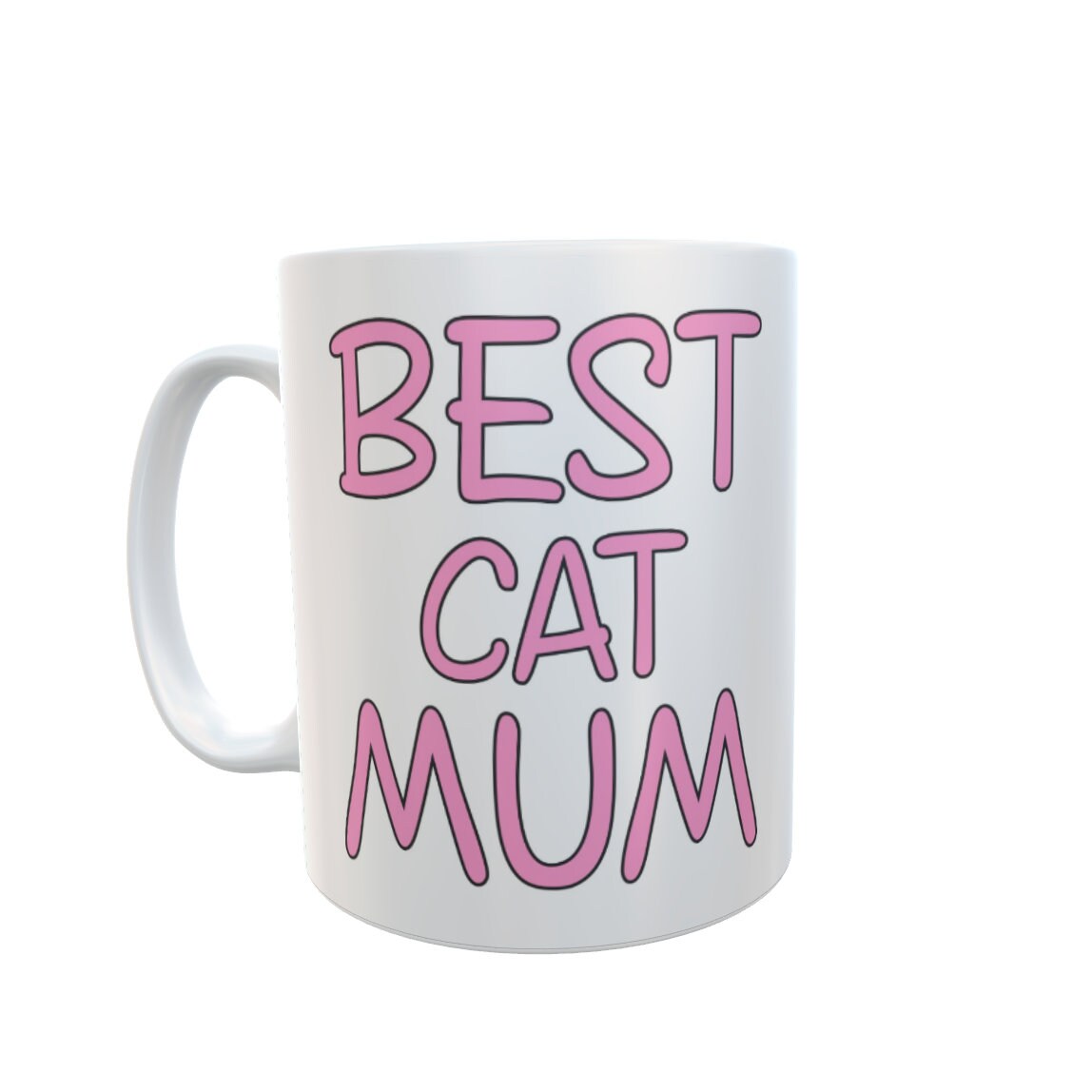 Cat Mug Gift - Best Cat Mum - Nice Cute Funny Novelty Pet Owner Mummy Cup Present