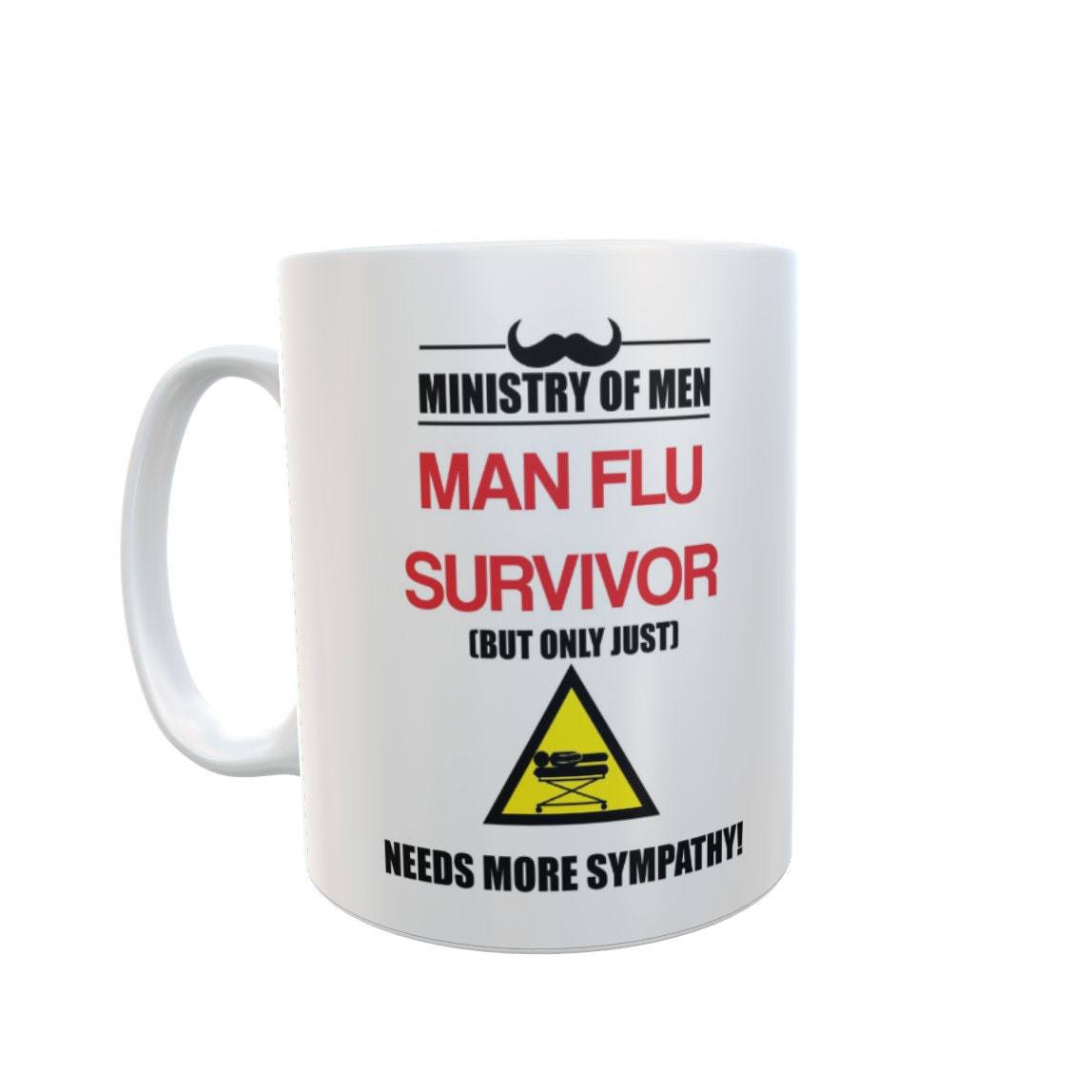 Man Flu Mug Gift - Man Flu Survivor - Nice Cute Funny Cheeky Novelty Poorly Man's Cup Present