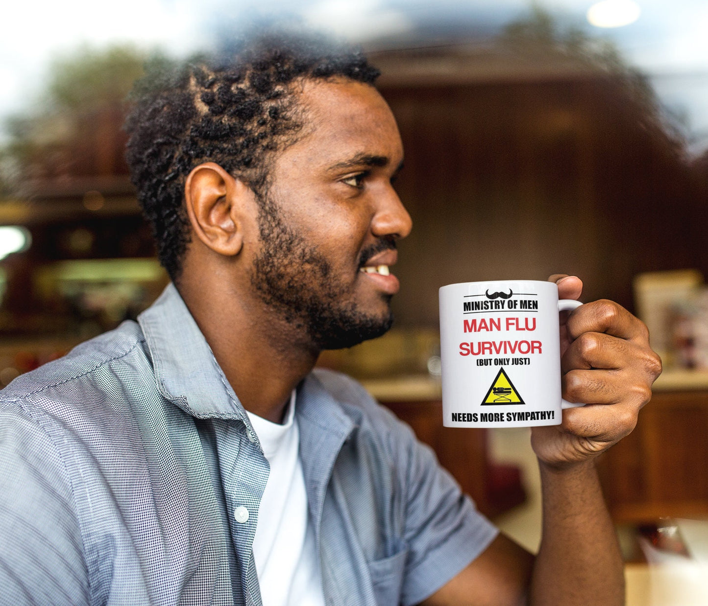 Man Flu Mug Gift - Man Flu Survivor - Nice Cute Funny Cheeky Novelty Poorly Man's Cup Present