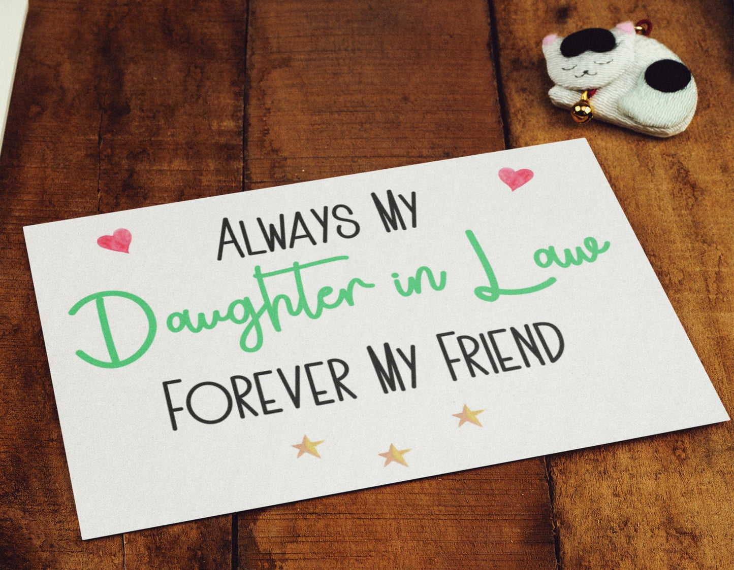 Daughter In Law Birthday Card - Always My Our Daughter In Law Forever My Our Friend - Nice Cute Funny Novelty Greeting Card