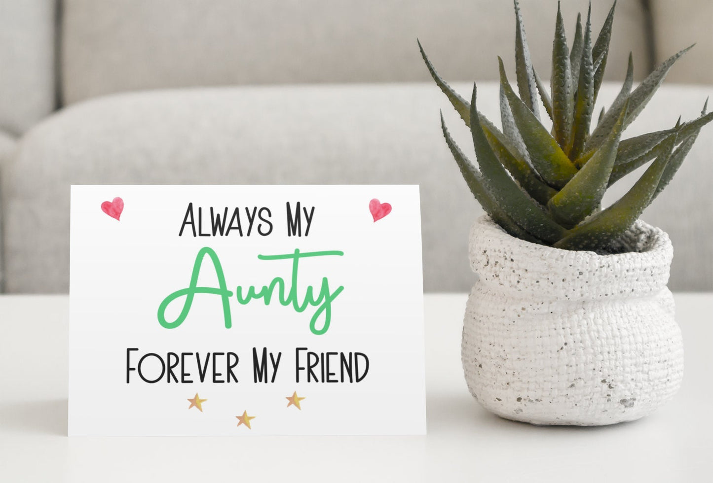 Aunty Birthday Card - Always My Aunty Forever My Friend - Nice Cute Funny Novelty Greetings Card