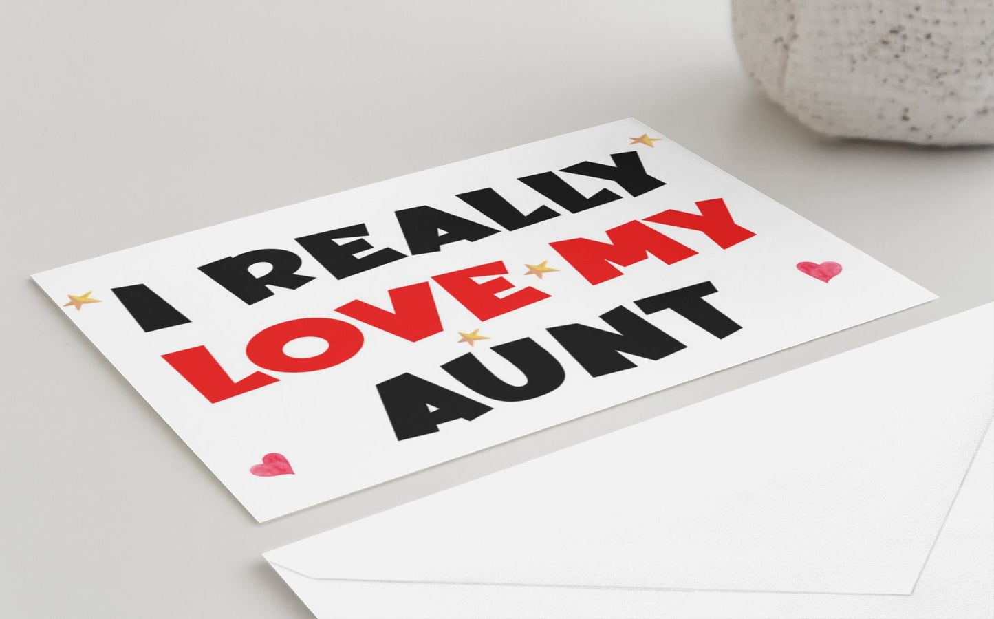 Aunt Birthday Card - I Really Love My Aunt - Nice Cute Fun Novelty Greetings Card