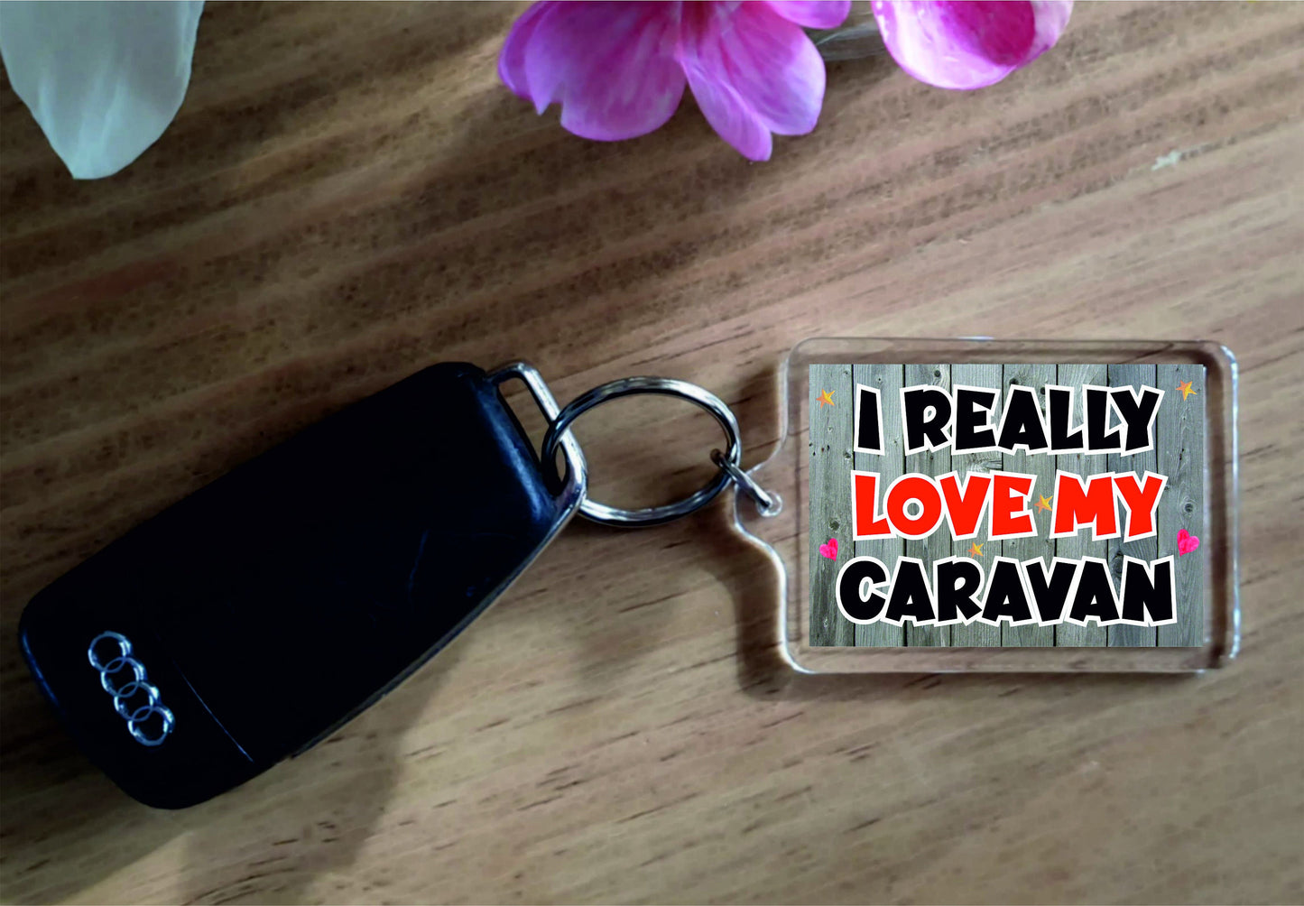 Caravan Keyring - I Really Love My Caravan - Fun Cute Novelty Caravan Lover Present