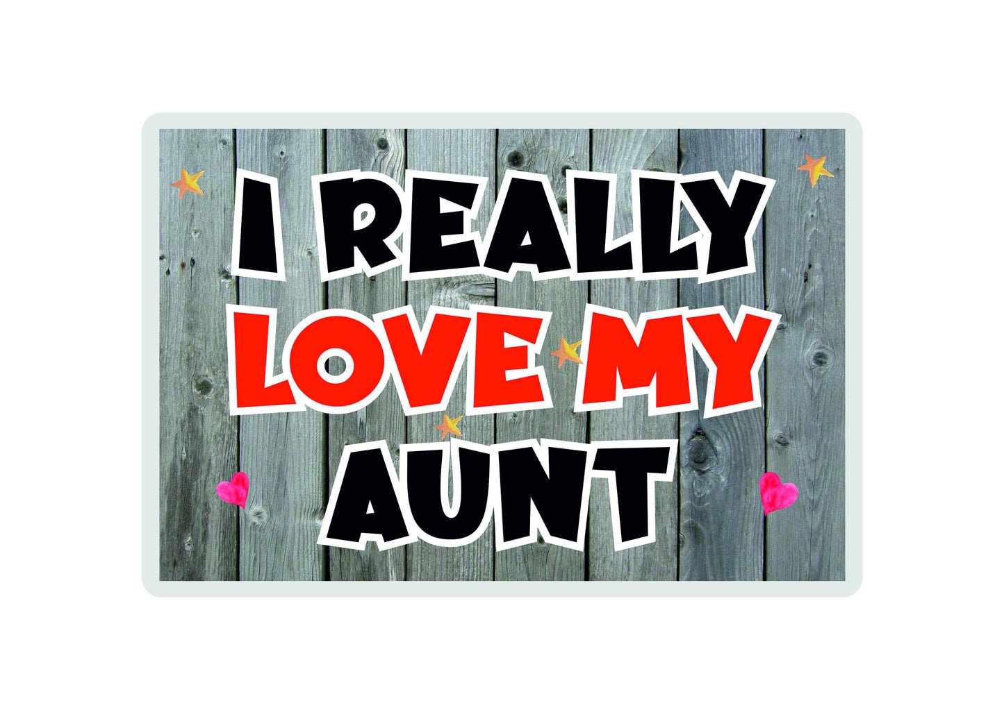 Aunt Fridge Magnet - I Really Love My Aunt - Novelty Love Gift - Fun Birthday Christmas Present