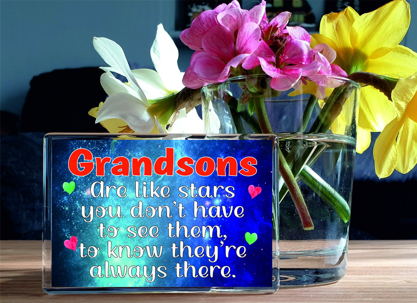 Grandson Gift Fridge Magnet - Grandsons Are Like Stars - Nice Fun Cute Novelty Present