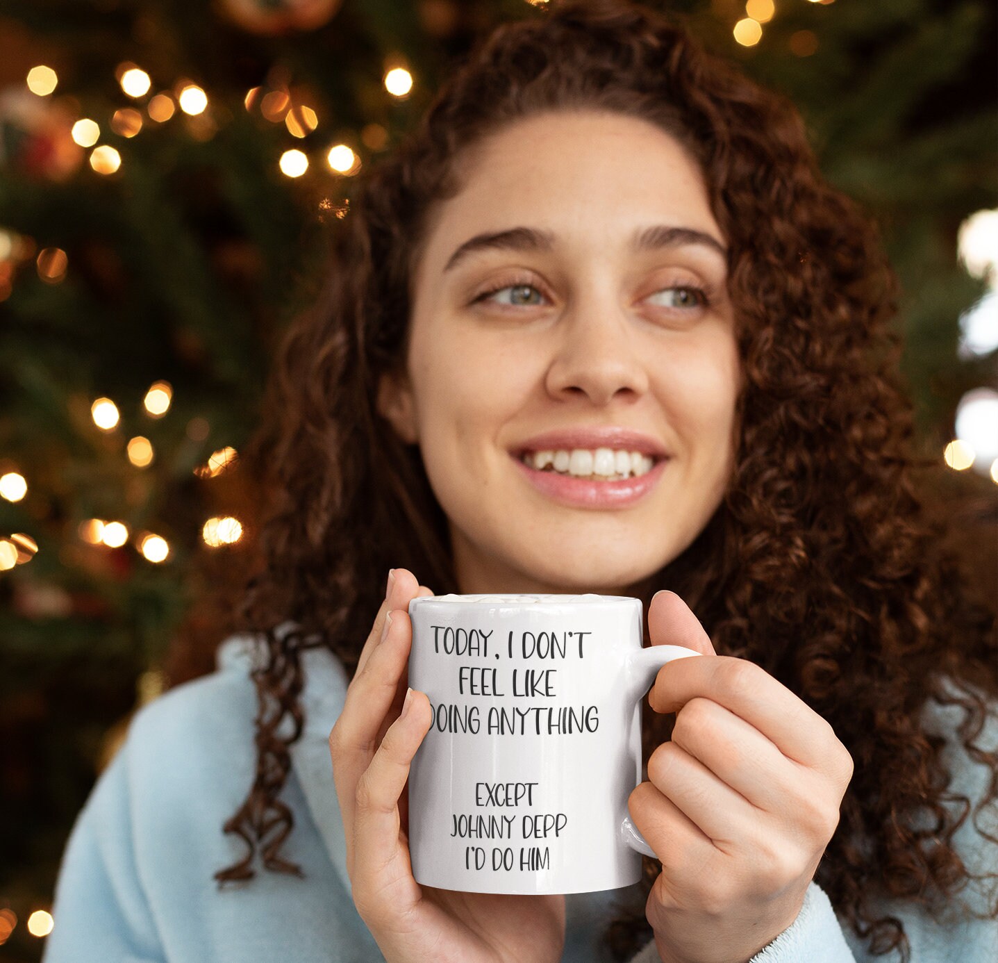 Johnny Depp Mug Gift - I Don't Feel Like Doing Anything Except - Cute Novelty Movie Star Fan Cup Present