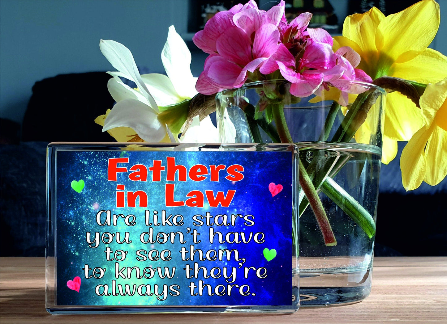 Father in Law Fridge Magnet Gift - Fathers in Law Are Like Stars - Nice Fun Cute Novelty Present