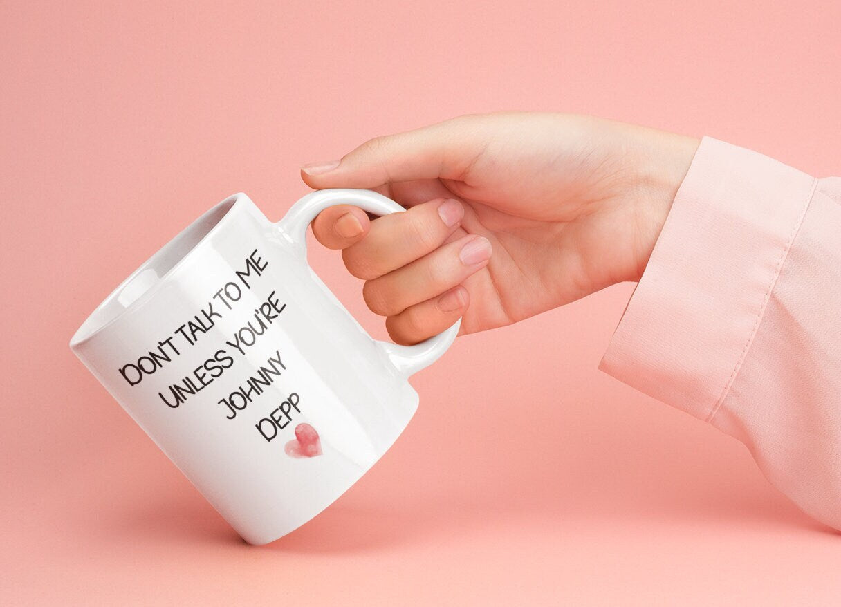 Johnny Depp Mug Gift - Don't Talk To Me Unless You're - Cute Novelty Movie Star Fan Cup Present