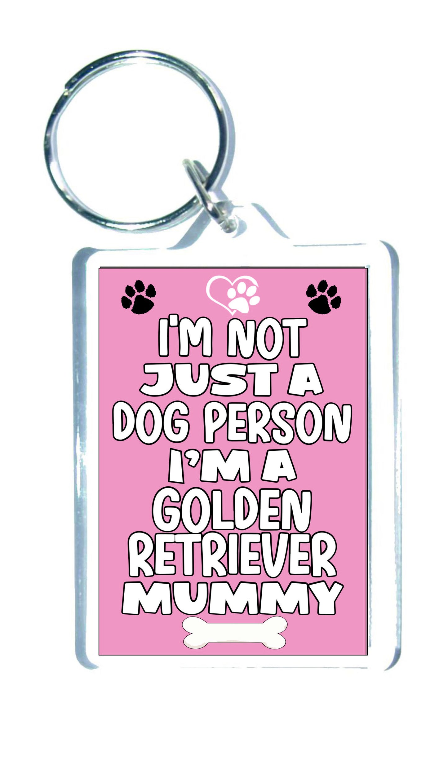 Golden Retriever Keyring Gift - I'm Not Just A Dog Person I'm A Golden Retriever Mummy - Nice Cute Fun Novelty Present