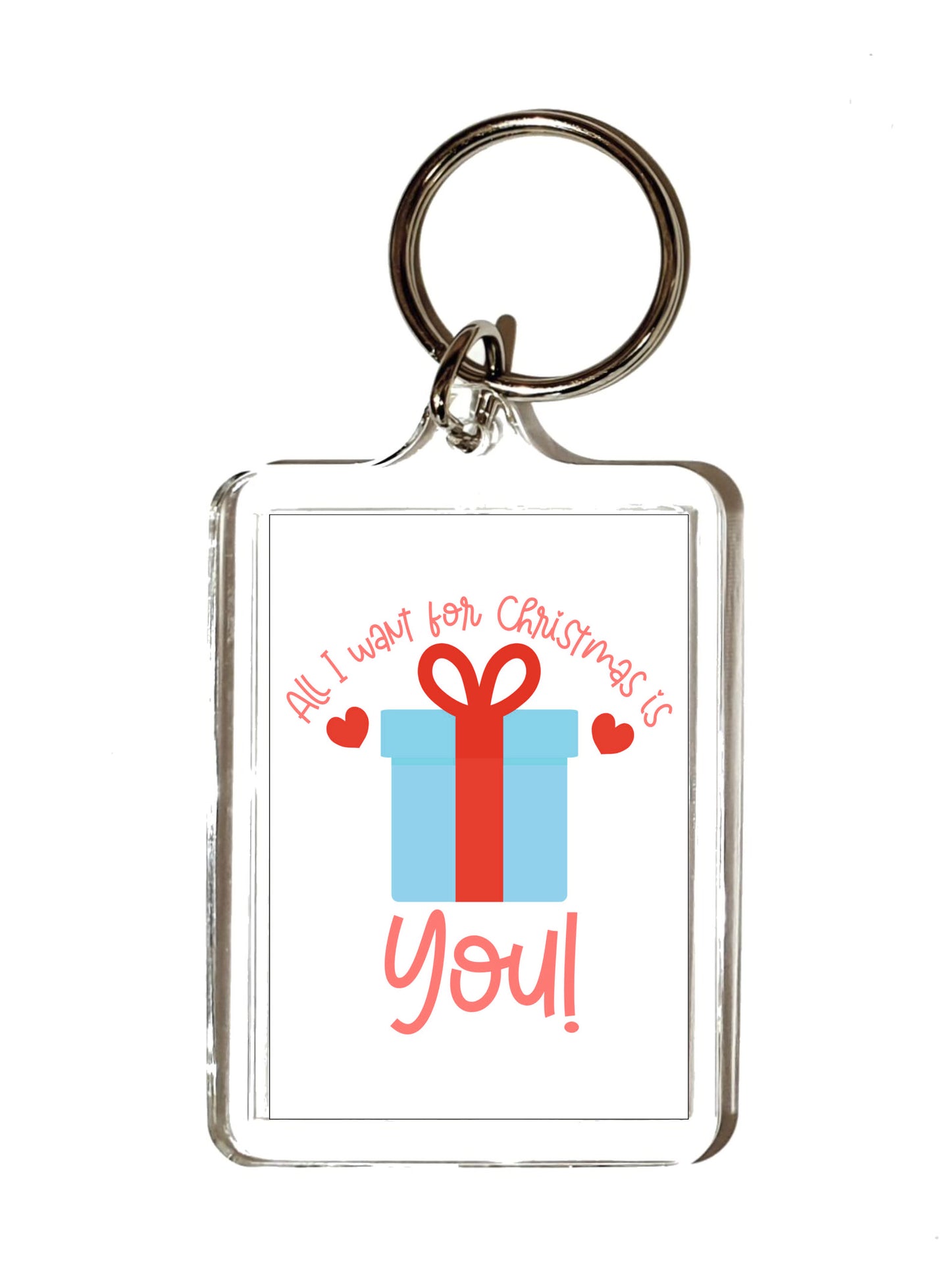 Christmas Keyring Gift - All I Want For Christmas Is You - Fun Novelty Xmas Present